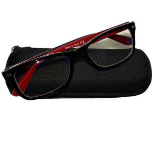 Eyekepper Classic Vintage Style Computer Reading Glasses-Black/Red